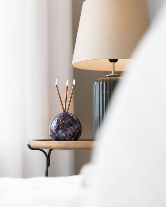 Neva Vase, Charcoal Marble Candle Holder [x6 Vases]
