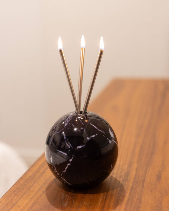 Neva Vase, Black Marble Candle Holder [x6 Vases]
