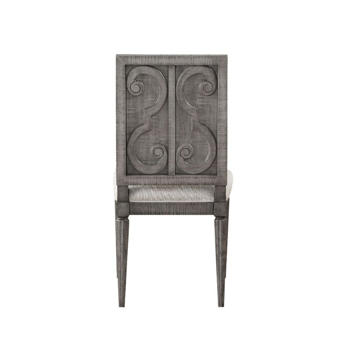 Artesia - Side Chair (Set of 2) - Beige Fabric & Salvaged Natural