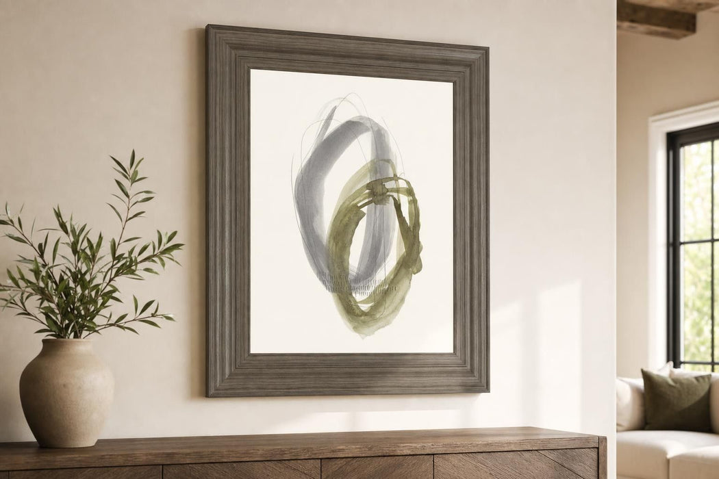 22x26 Neutral Rounds II By Jennifer Goldberger - Dark Gray