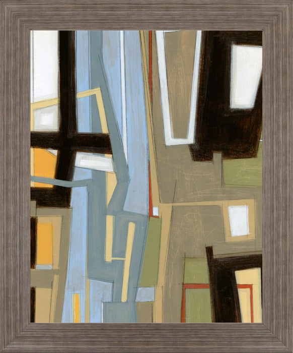 Urban Slate Geometry - 28" x 34" Framed Wall Art