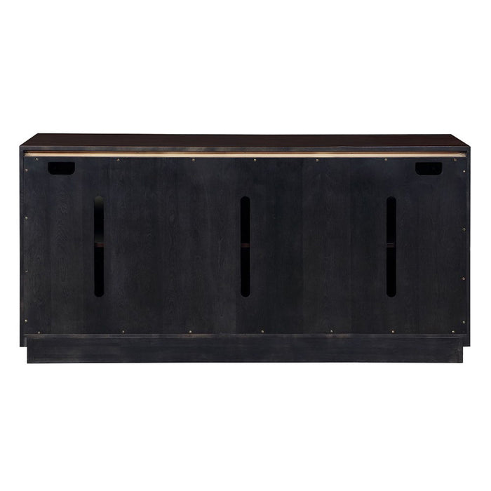 Geranio - Console Cabinet - Metallic Silver & Walnut