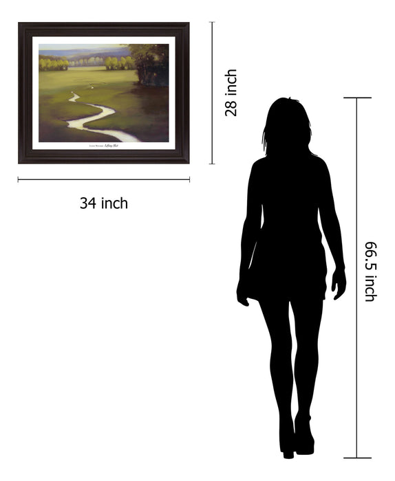 Golden Meadow Path - 28" x 34" Framed Wall Art