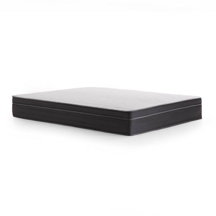 Bonnell - 12" Twin Long Hybrid Spring Gel Memory Foam Mattress - Gray