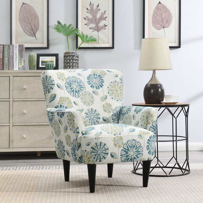 Flower Power - Accent Chair - Cascade Teal