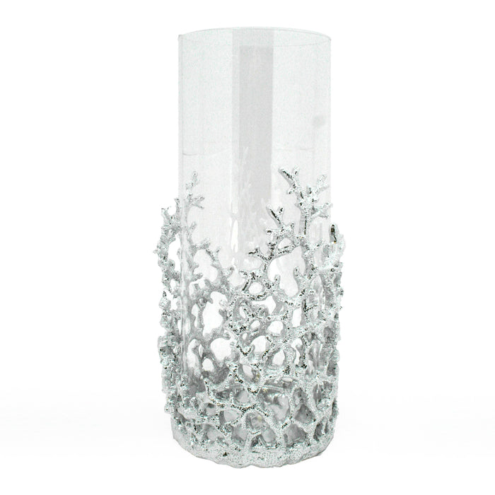 Silver Plated Coral Hurricane: Large