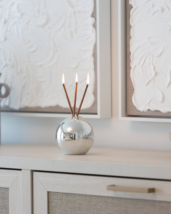 Neva Vase, Silver Metallic Candle Holder [x6 Vases]