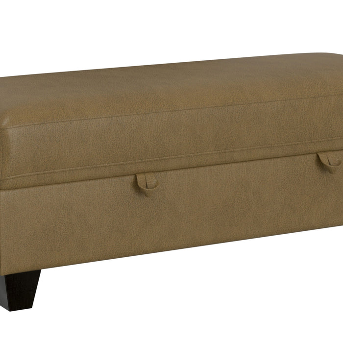 Dawson - Storage Ottoman With Solid Wood Legs - Mocha