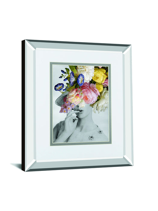 Garden Party I By Wild Apple Portfolio Mirrored Frame - Silver