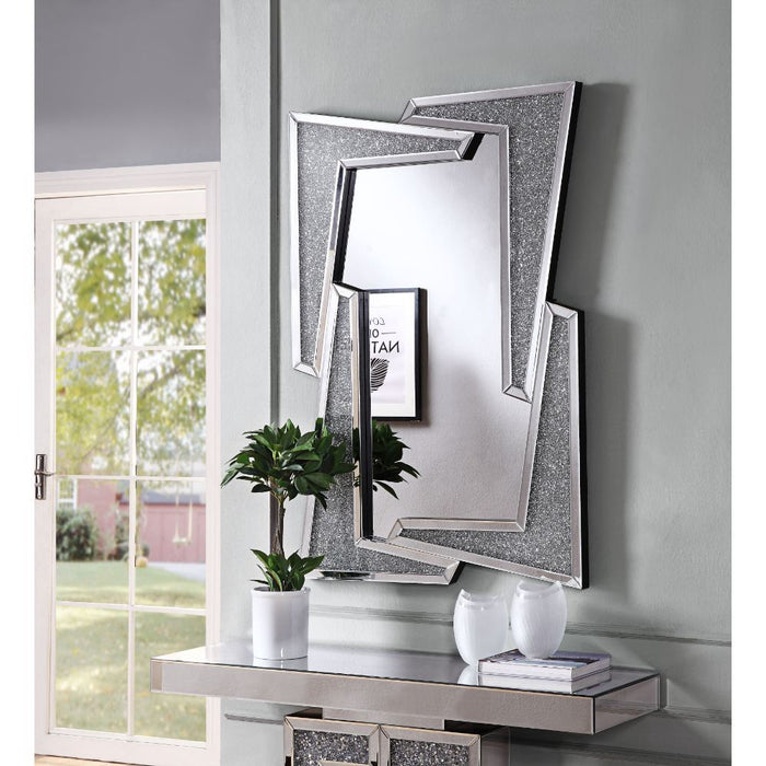 Noralie - 47" Accent Mirror - Mirrored & Faux Diamonds