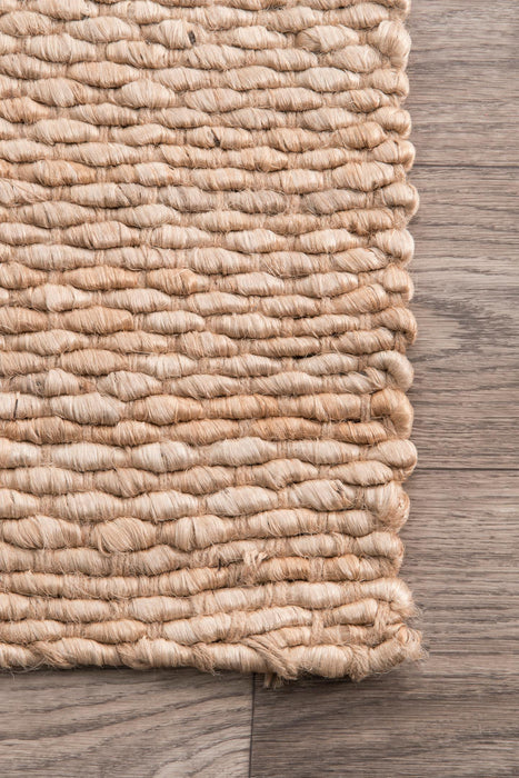 Hand Woven Hailey Jute Area Rug: Natural / Rectangle / 9' x 12'
