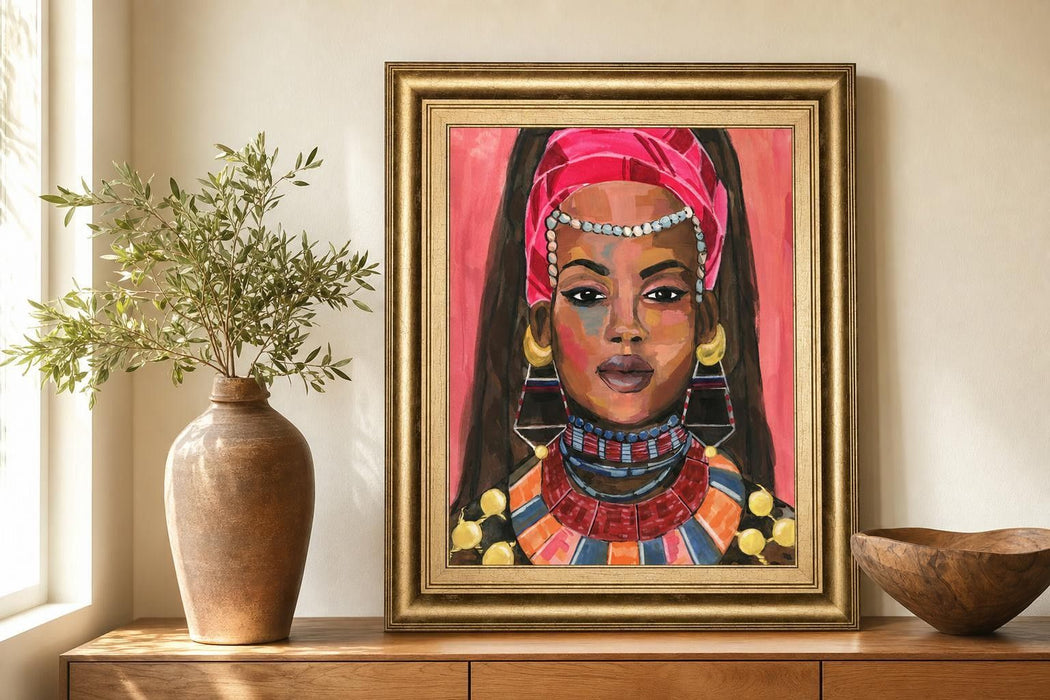 22x26 Ornament Empress II By Annie Warren - Pink
