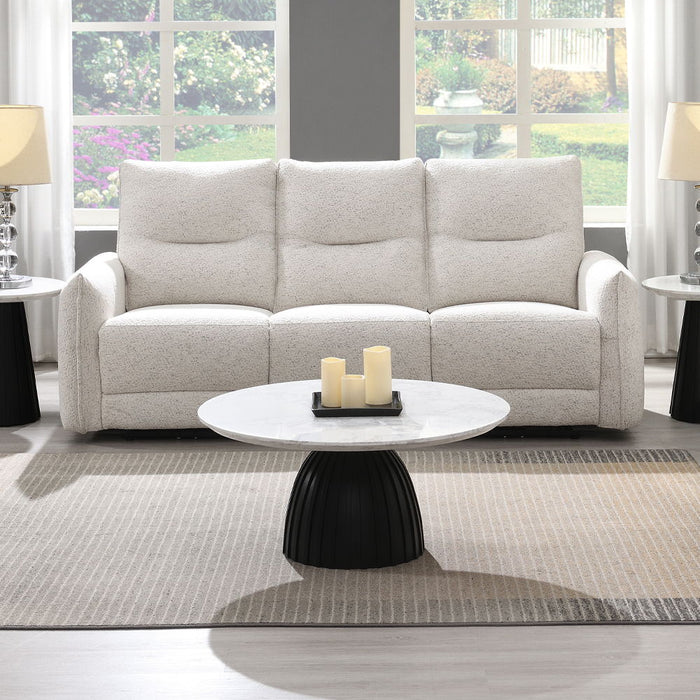 Lalisa - Power Motion Sofa With USB Port - Cream Chenille