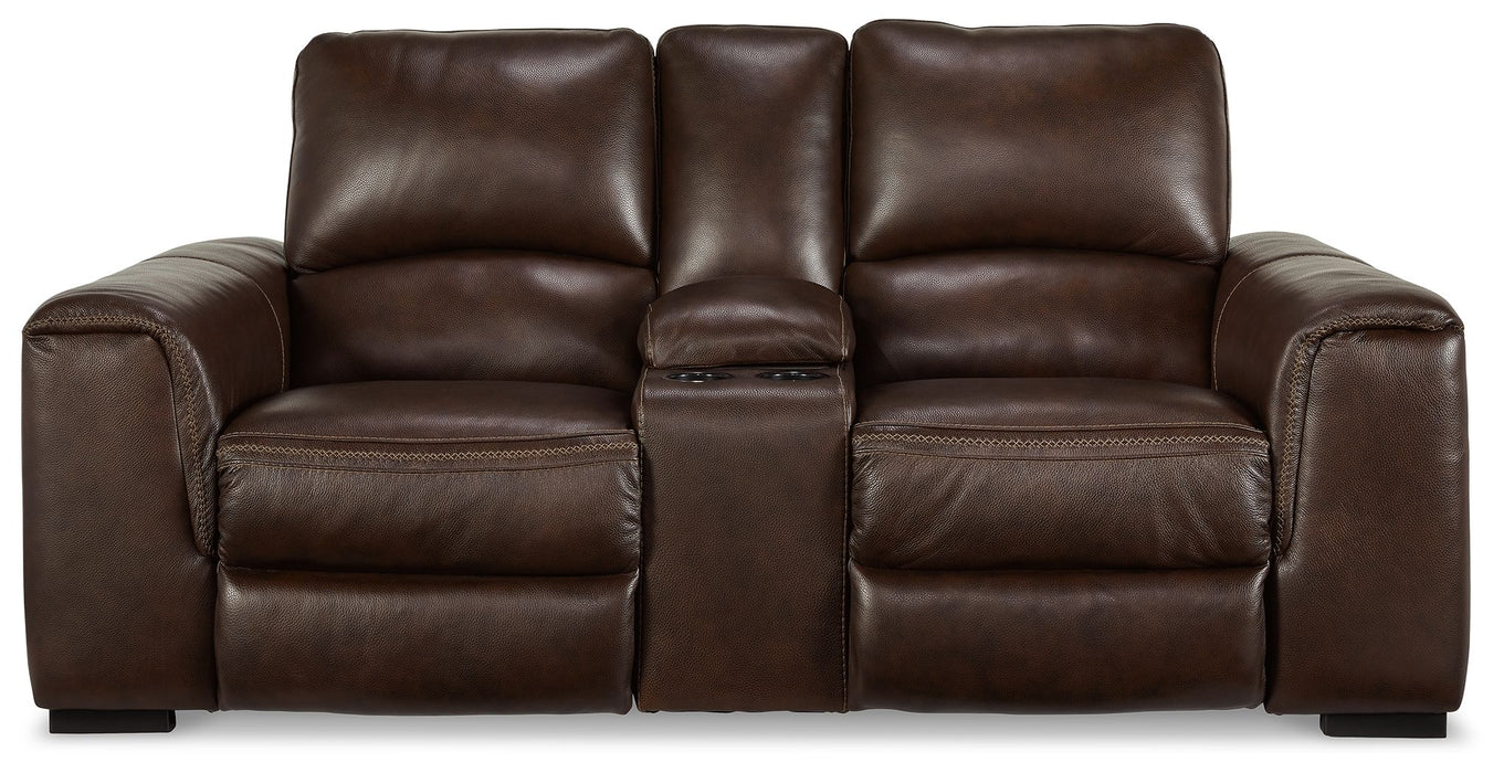 Alessandro - PWR REC Loveseat/Con/Adj HDRST - Walnut
