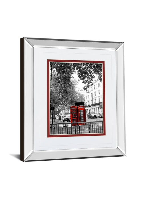 Telephone By Emily Navas - Mirror Framed Print Wall Art - Dark Gray