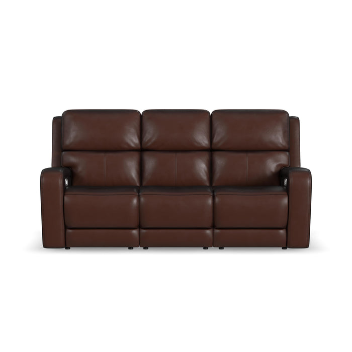 Oasis Leather Power Reclining Sofa with Power Headrests, Lumbar, Heat & Massage