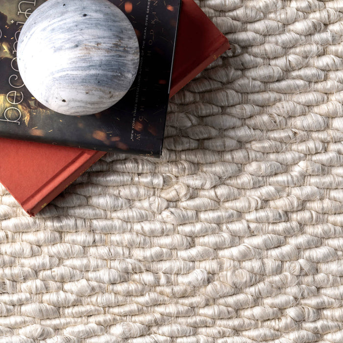 Hand Woven Hailey Jute Area Rug: Natural / Rectangle / 9' x 12'