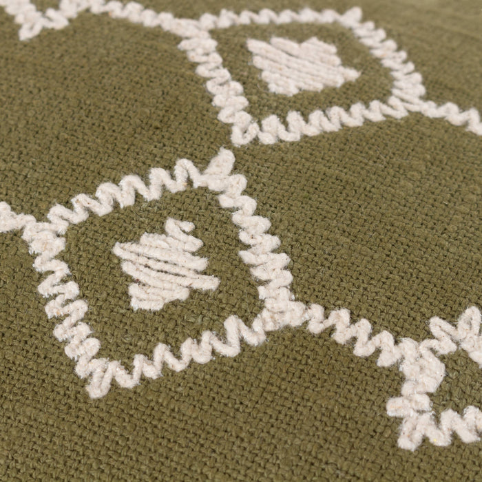 Folis Cushion Khaki: Khaki / Feather Filled / 30 x 50cm