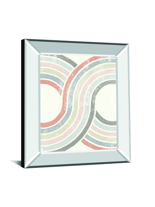 Over The Rainbow II By Moira Hershey - Mirror Framed Print Wall Art - Beige