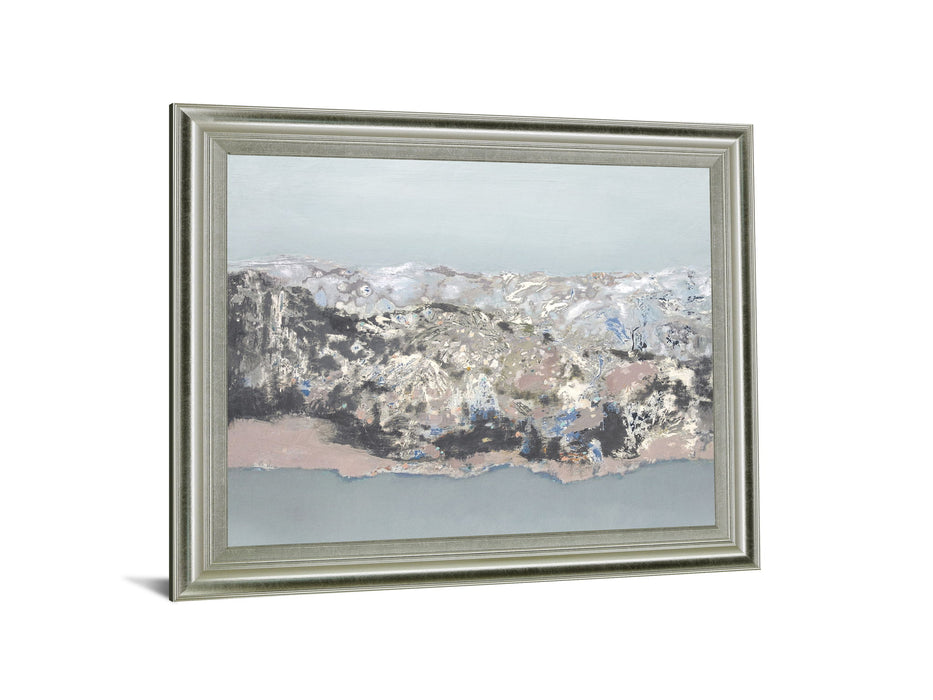 Frosted Divide - 28" x 34" Framed Wall Art - Gray