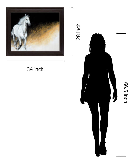 Wild Ember Stallion - 28" x 34" Framed Wall Art