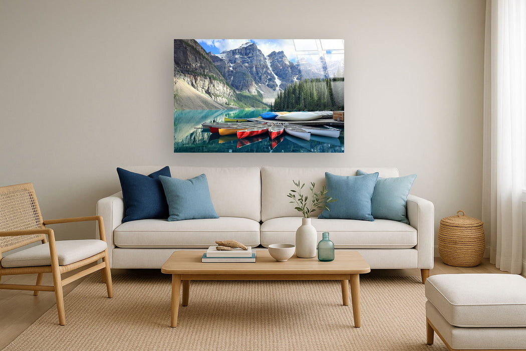 "Tranquil Reflections" Tempered Glass - Blue / Green / Red