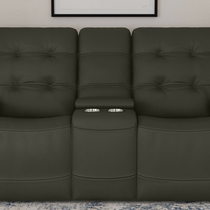 Iris - Power Reclining Loveseat With Console & Power Headrests