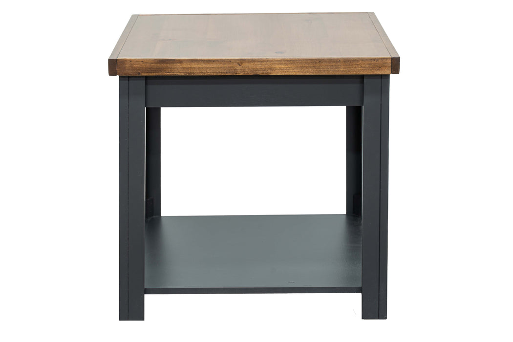 Essex - End Table - Black / Whiskey