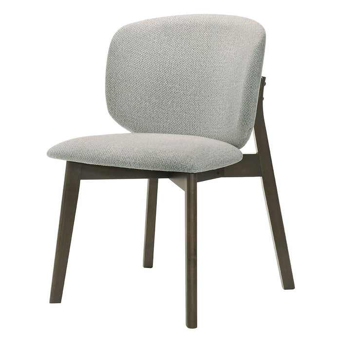 Mallin - Side Chair Set of 2) - Gray Chenille & Walnut