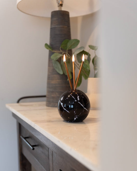 Neva Vase, Black Marble Candle Holder [x6 Vases]