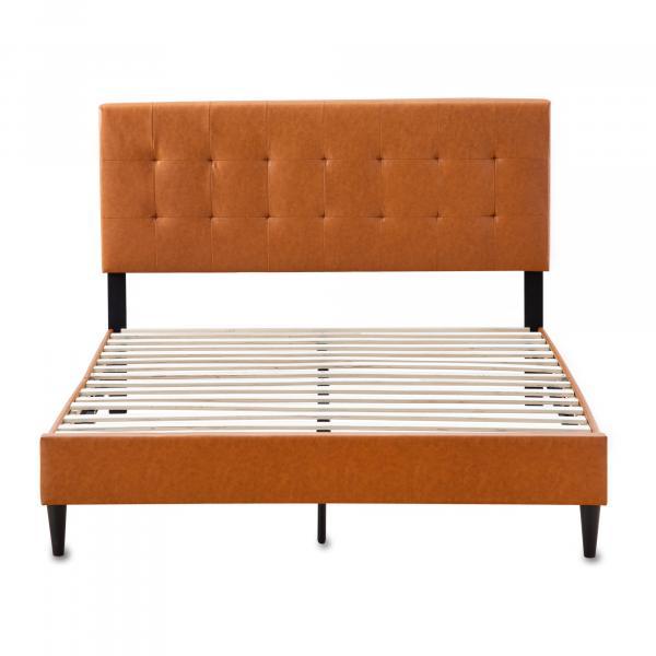 Jensen - Queen Platform Bed - Caramel