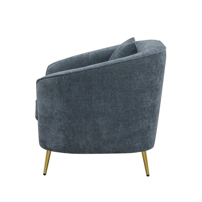 Nakendra - Chair With Pillow - Cobalt Blue Chenille