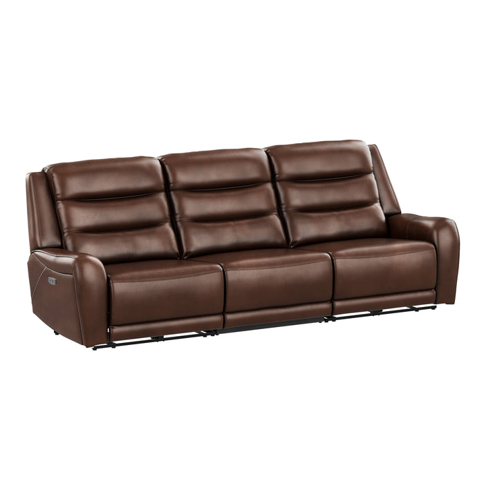 Duluth - 3 Piece Dual Power Sectional - Dark Brown