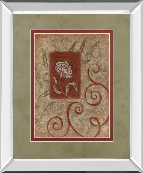 Florescence I By Jane Carroll - Mirror Framed Print Wall Art - Beige