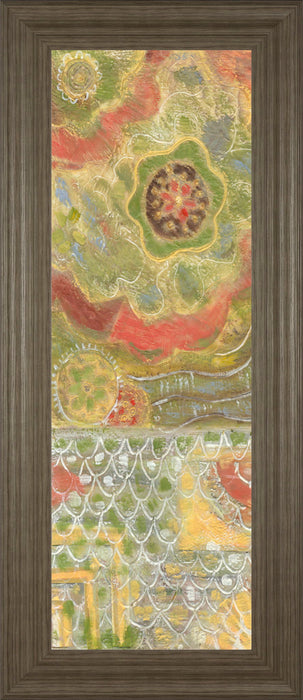 Moroccan Whimsy I By Karen Deans - Framed Print Wall Art - Green