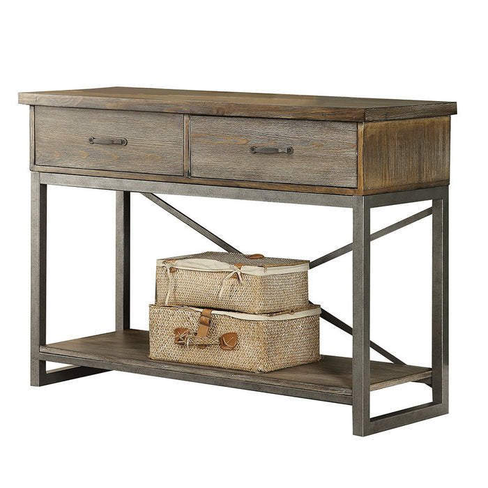 Lazarus - Server - Weathered Oak & Antique Silver