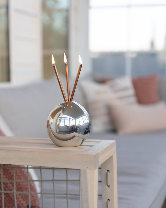 Neva Vase, Silver Metallic Candle Holder [x6 Vases]