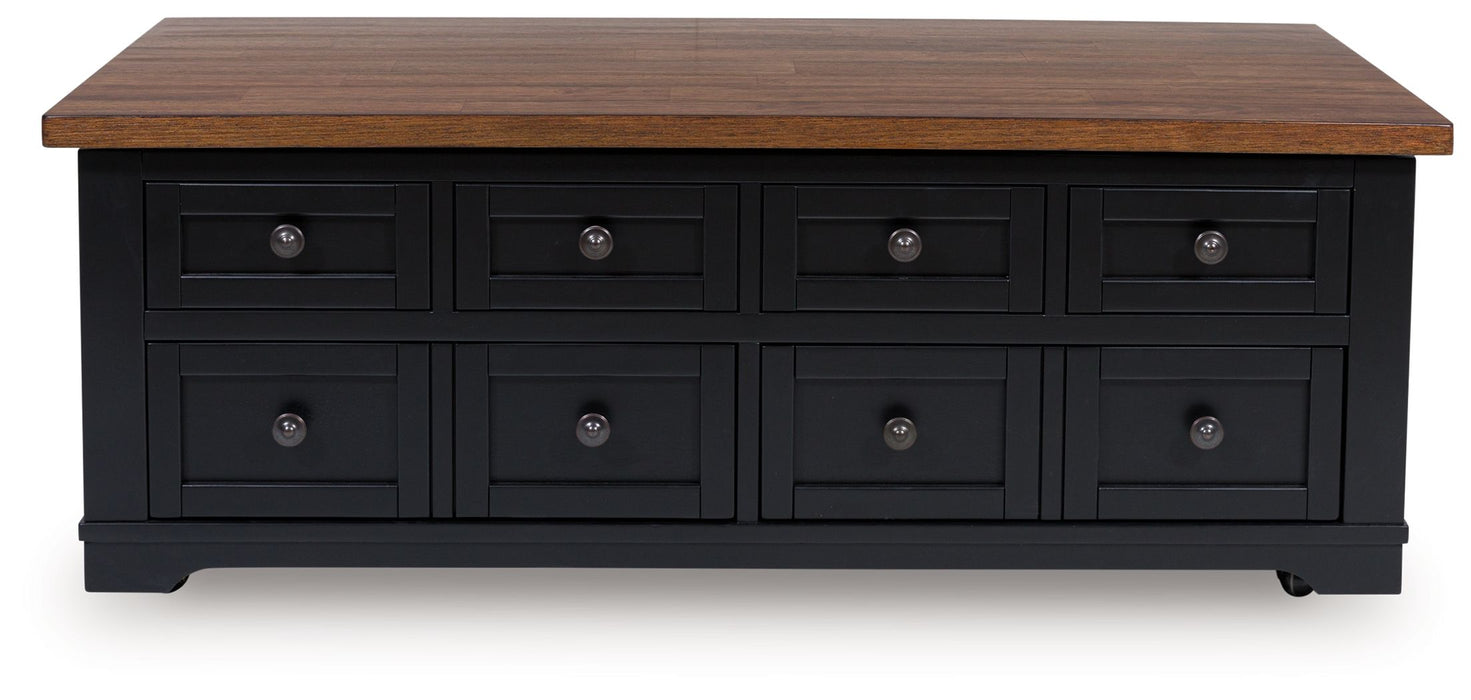 Wildenauer - Lift Top Cocktail Table - Brown / Black