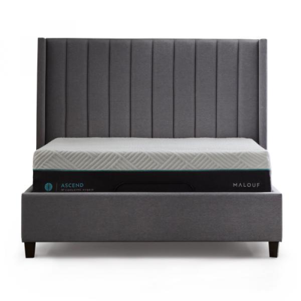 Ascend - 14" Queen CoolSync Hybrid Mattress - White / Black