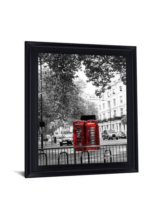 Crimson Callboxes - 28" x 34" Framed Wall Art