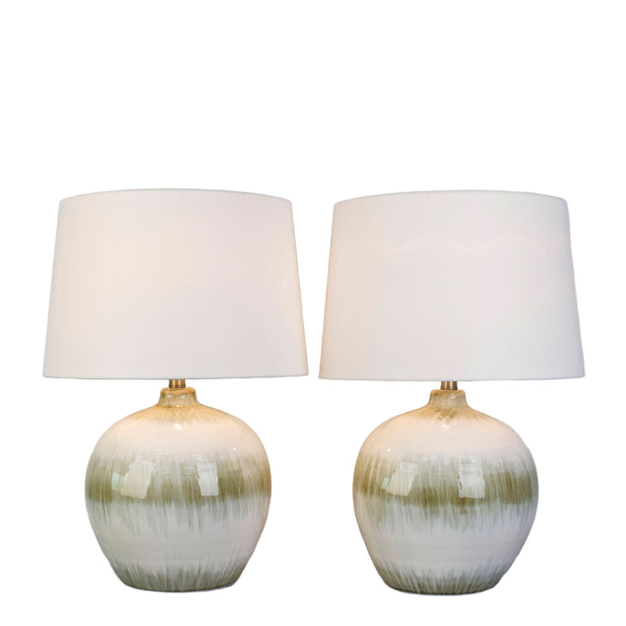 Dune Veil - 26 X 16 - Ceramic Table Lamp (Set of 2) - Ivory