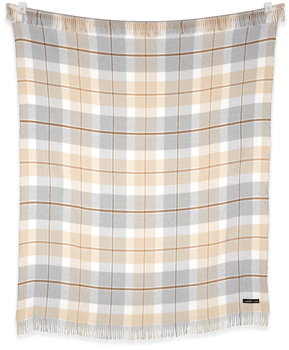 Folk Wheat Throw Blanket