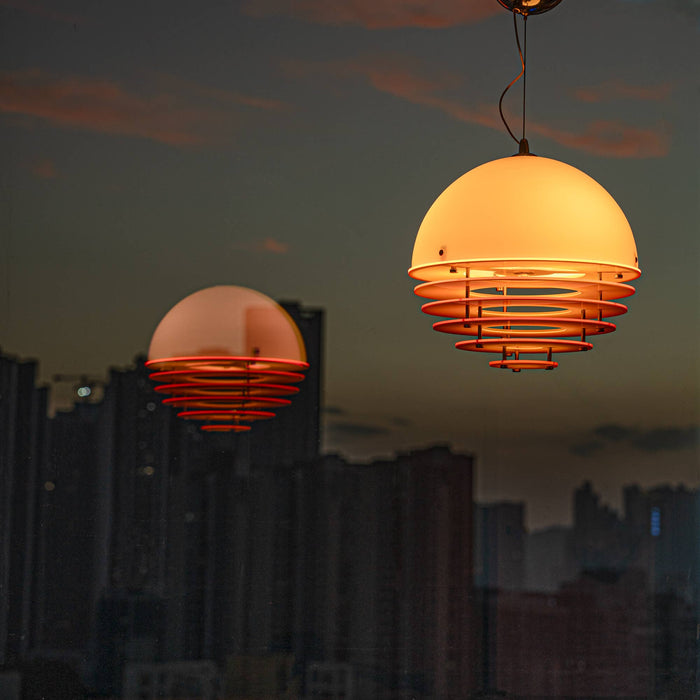 Modern Sunset Orb LED Pendant Light