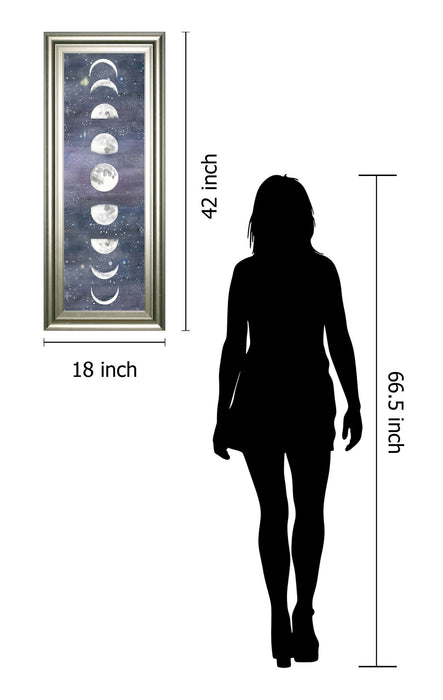 Moon Chart Il By Naomi Mccavitt - Framed Print Wall Art - Dark Gray