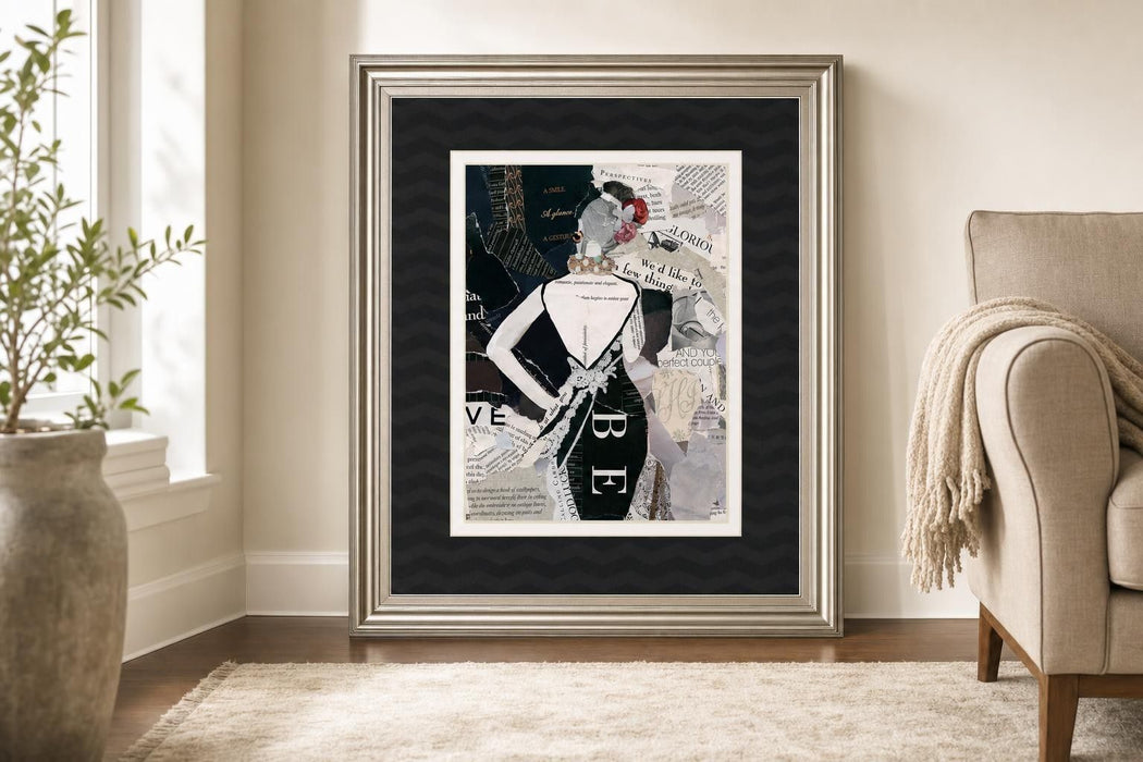 34x40 Fashion Mosaic II By Carol Robinson - Black