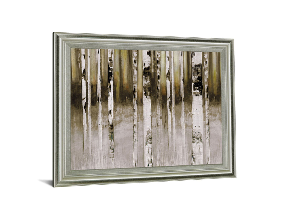 Dusky Birch Woods - 28" x 34" Framed Wall Art