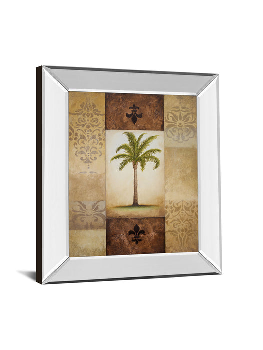 Fantasy Palm I By Michael Marcon - Mirror Framed Print Wall Art - Light Brown