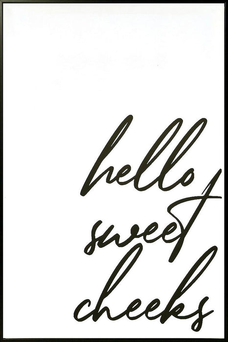 "Charming Greeting" Canvas In Frame - Black / White