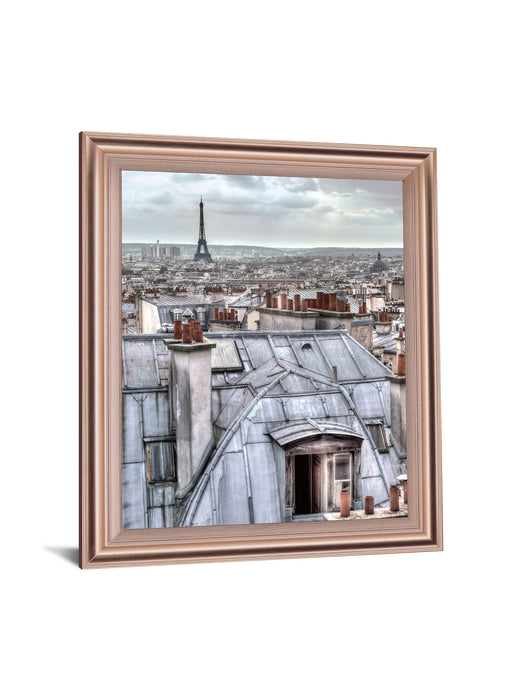 Dreamy Skyline - 28" x 34" Framed Wall Art - Gray
