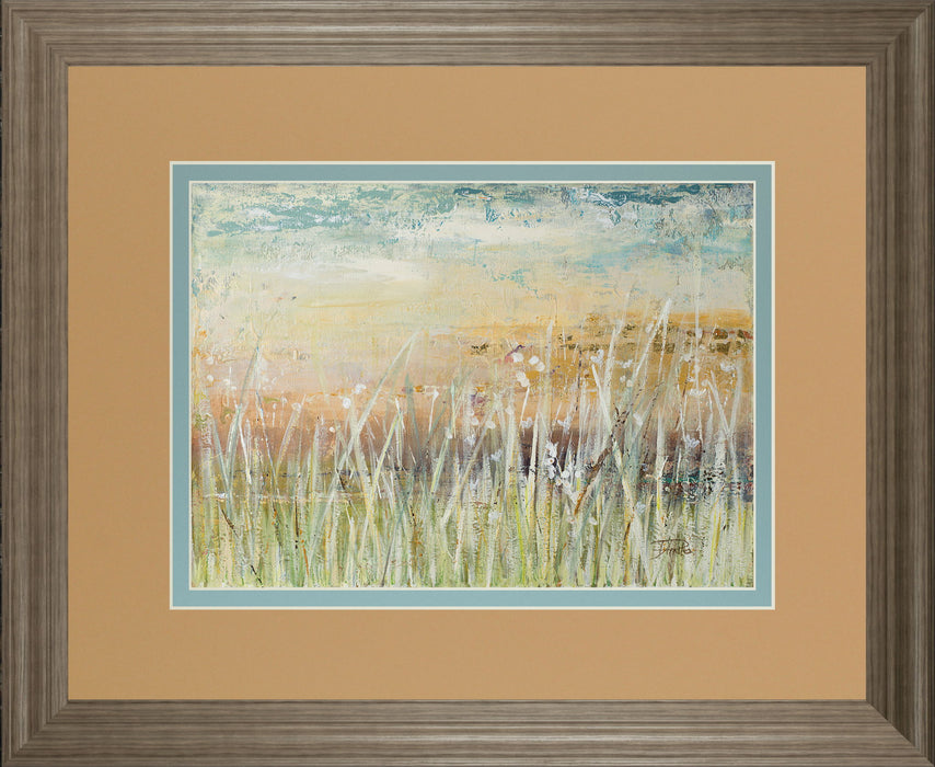 Muted Grass By Patricia Pinto - Framed Print Wall Art - Light Brown
